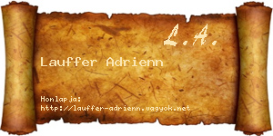 Lauffer Adrienn névjegykártya